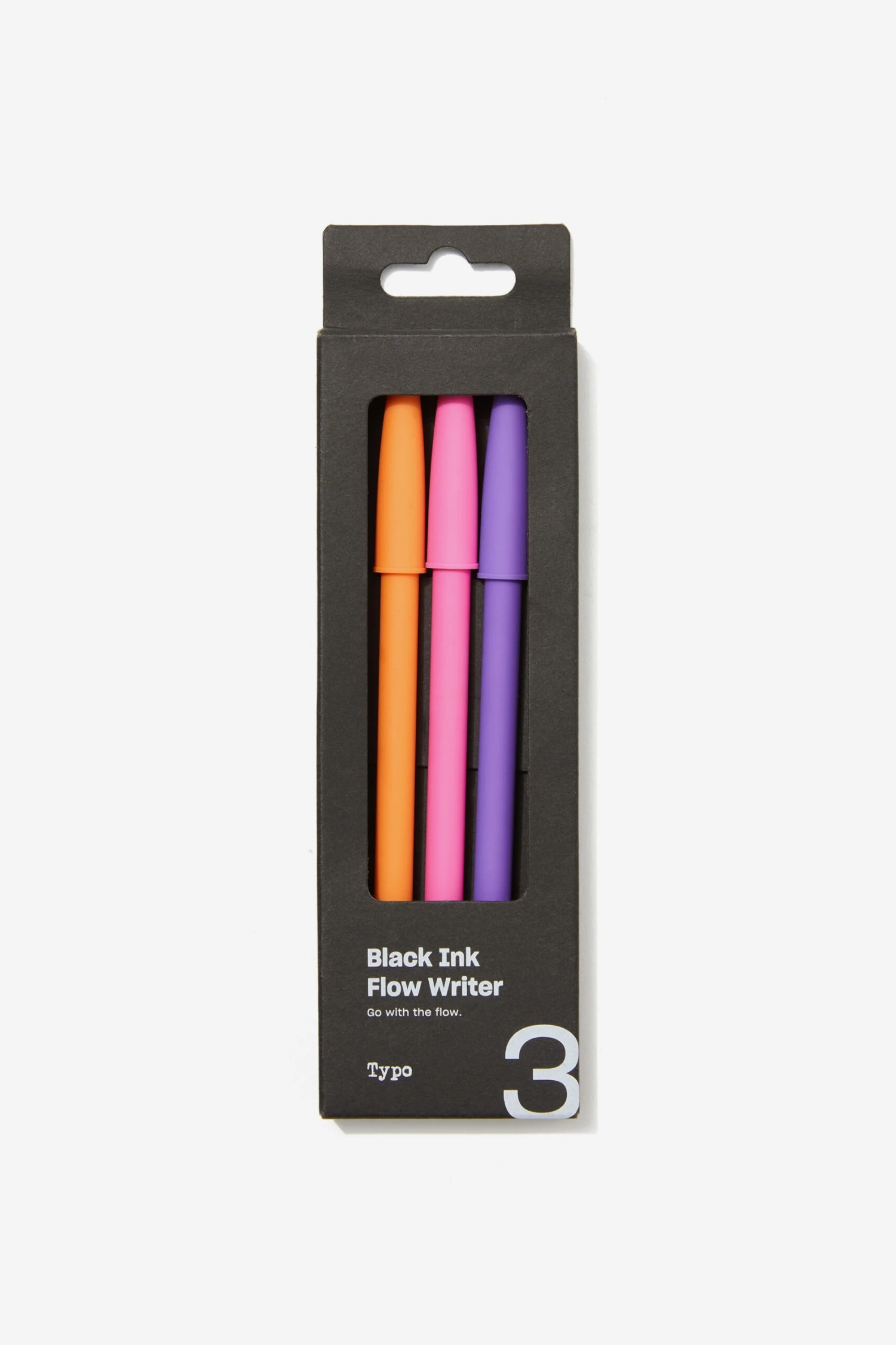 Typo Pens & Markers Black Ink Flow Writer Pen 3Pk 2 Typo Pens & Markers Black Ink Flow Writer Pen 3Pk - Image 2