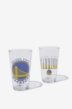Typo Kitchen + Bar NBA Golden State Glass Tumbler Set Of 2